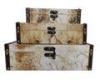 Eco-Friendly Canvas / Wooden Storage Boxes For Sundries / Cosmetics With Flower Design