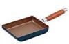 28CM Nonstick Square Frying Pan With Wooden / Silicon Handle