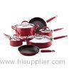 Purple 9 Piece Stamped Kitchen Nonstick Cookware Set With SS LID