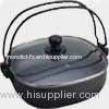 18 Cm Ceramic Coating Nonstick Hot Pot Soup Pot With Glass Lid