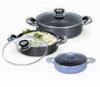 18 20 22 Cm Non Stick Sauce Pot , 3pcs Rice Pot Set Kitchenware