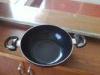 28cm Induction Bottom Nonstick Wok Pan With Lid , Two Ears