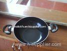 28cm Induction Bottom Nonstick Wok Pan With Lid , Two Ears