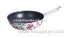 28cm Aluminum Nonstick Induction Wok Pan With Silk Painting