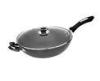 30cm Nonstick Stamped Wok Pan With Side Handle , Ceramic Coating