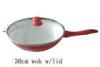 30cm Die-Casting Non Stick Wok Pan With Induction Bottom Lid