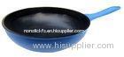 Blue Coating Aluminum Non Stick Wok Pan 28cm With Induction Bottom