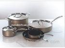 28cm 3 Layers Stainless Steel Cooking Pans , Fry Pan With Cast Handle