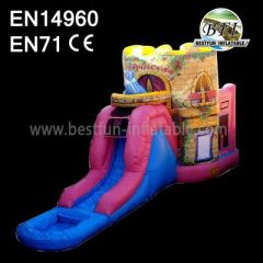 Toddler Princess Inflatable Castle and Slip Slide