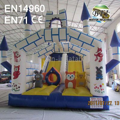 Inflatable Bouncy Castle Combo and Slip Slide