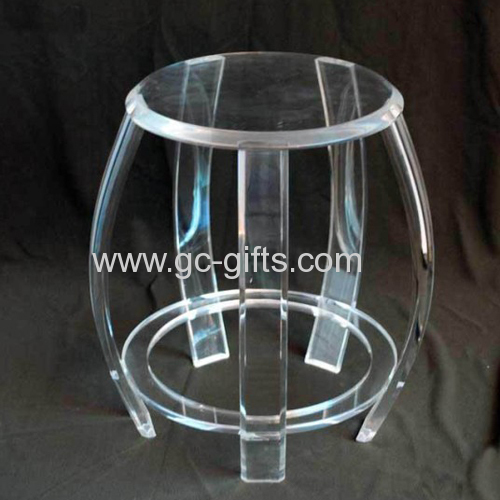 Transparent acrylic round stool