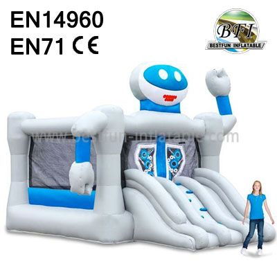 Commercial Smile Robot Jumping Castle Combo