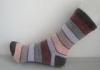 Ladies Colorful Winter Striped Wool Socks with Single Needle AND Hand Link