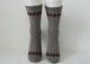 Hand Knitted Cotton Angora Wool Socks , Mens Thermal Socks for Outdoor