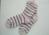 Angora Wool Stripe Terry-loop Socks , Thich Winter Mens Socks with Single Needle