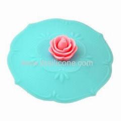 New Arrival Silicone Cup Lid with Flower Design