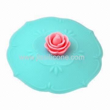 New Arrival Silicone Cup Lid with Flower Design 
