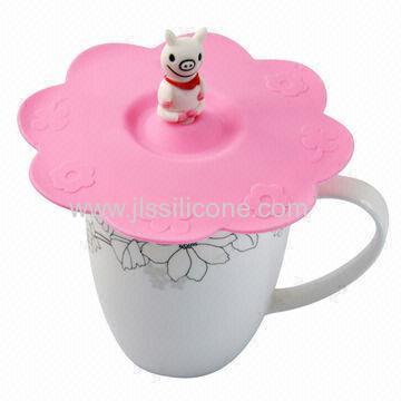 Cute Silicone Cup Lid with little pig design