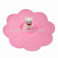 Cute Silicone Cup Lid with little pig design