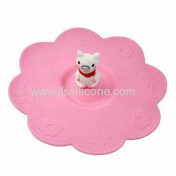 Cute Silicone Cup Lid with little pig design