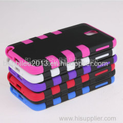 Hybrid Double Layer 3 Parts Hard Plastic Silicone Rubber Case For Samsung Galaxy Note 3 N9000