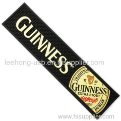 Custom logo soft pvc bar mat