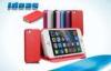 Goatskin PU Apple iPhone Mini Leather Case Stand Cover , Red