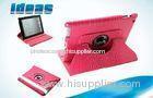 360 Rotating Apple iPad Leather Cases Stand Cover for iPad 4 , Rose