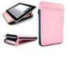 Pink Soft Flannel Cloth Tablet PC Pouch , Universal Tablet Pc Bag