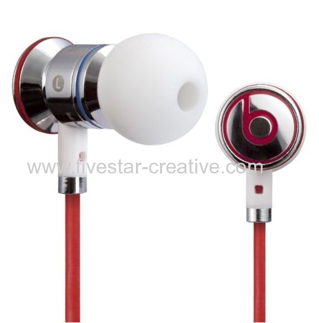 Red iBeats In Ear Monster Beats by Dre Earbud Headphones