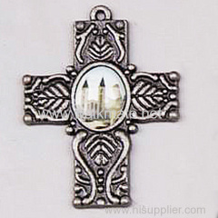 ancient metal cross pendant necklace