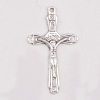 Antique silver plated small size Jesus religious metal cross