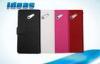 Pink Huawei Ascend D2 Wallet Cell Phone Case Cover with Button