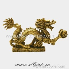 Chinese Dragon Bronze Casting Carving