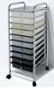 Mobile drawer organizer cart