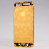 Gold back cover with decorative pattern replacement for iphone 5s