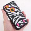 Zebra-Stripe Pattern Silicone+PC Case For iPhone 5C