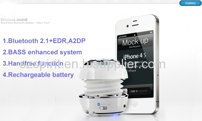 VOASOUL Mini portable wireless bluetooth speaker with hand-freefor iphone,Galaxy,Lumia,laptap
