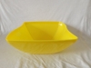 big square yellow plastic dish plates