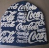 100% cotton 4 darts knitted beanie with full printing