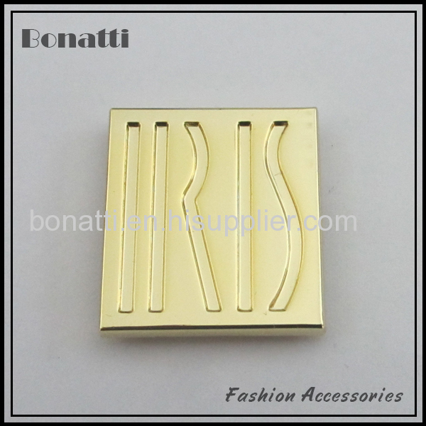 gold metal labels for bag accessories 