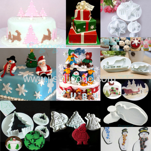 Popularly use Chrismas tree shaped silicone cake moulds