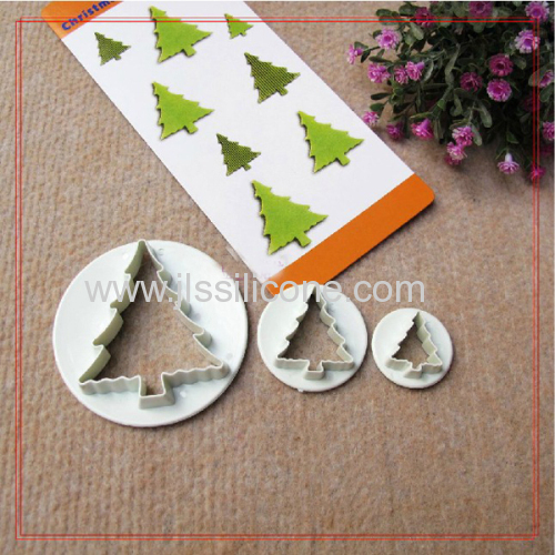 high quality FDA&LFGB approved Christmas tree shaped silicone cake moulds