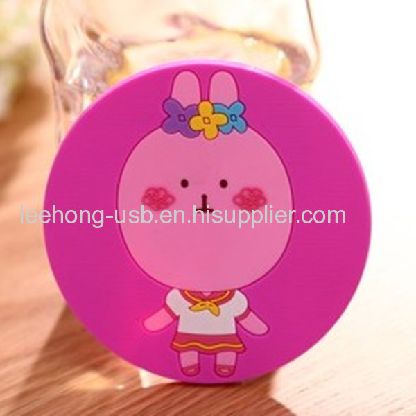 soft pvc rubber tea cup coaster