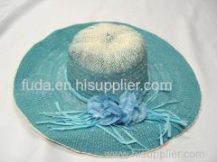 Lady big brim paper straw hat