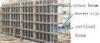 Concrete metal shuttering formwork building system with adjustable vertical beam
