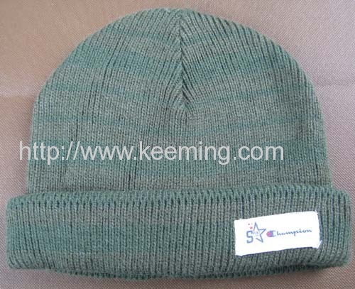 Champion stripe single layer knitted hat