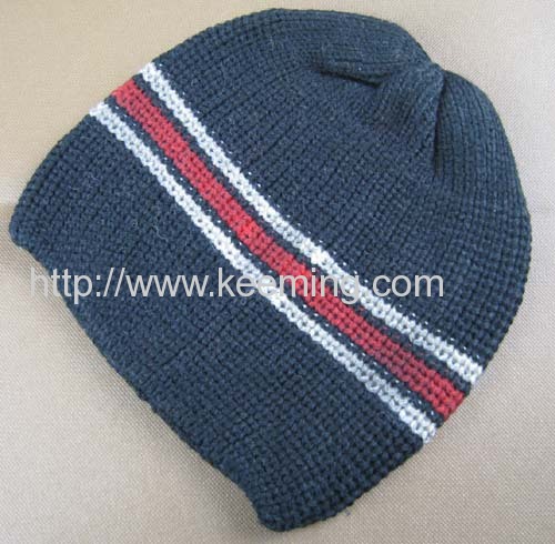 knitted beanie with elasticity on the edge 