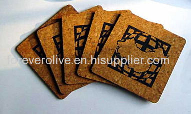 waterproof MDF cork coasters