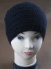 Black Cardigan stitch hat